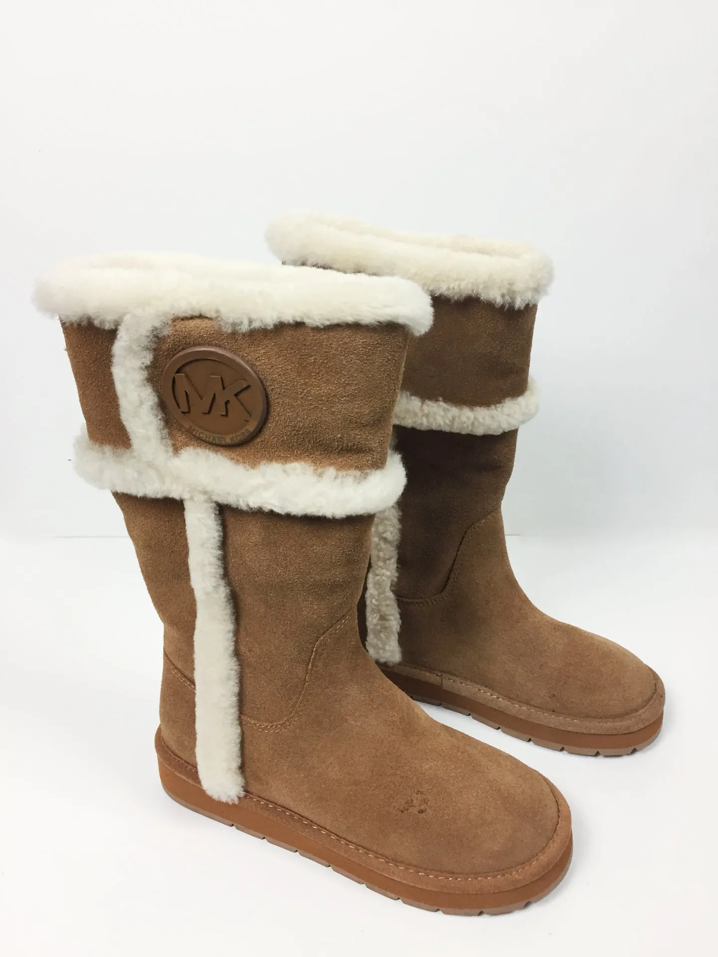 Michael Kors Shearling-Lined Suede/Fur Tall Winter Boots 6 NEW! $189