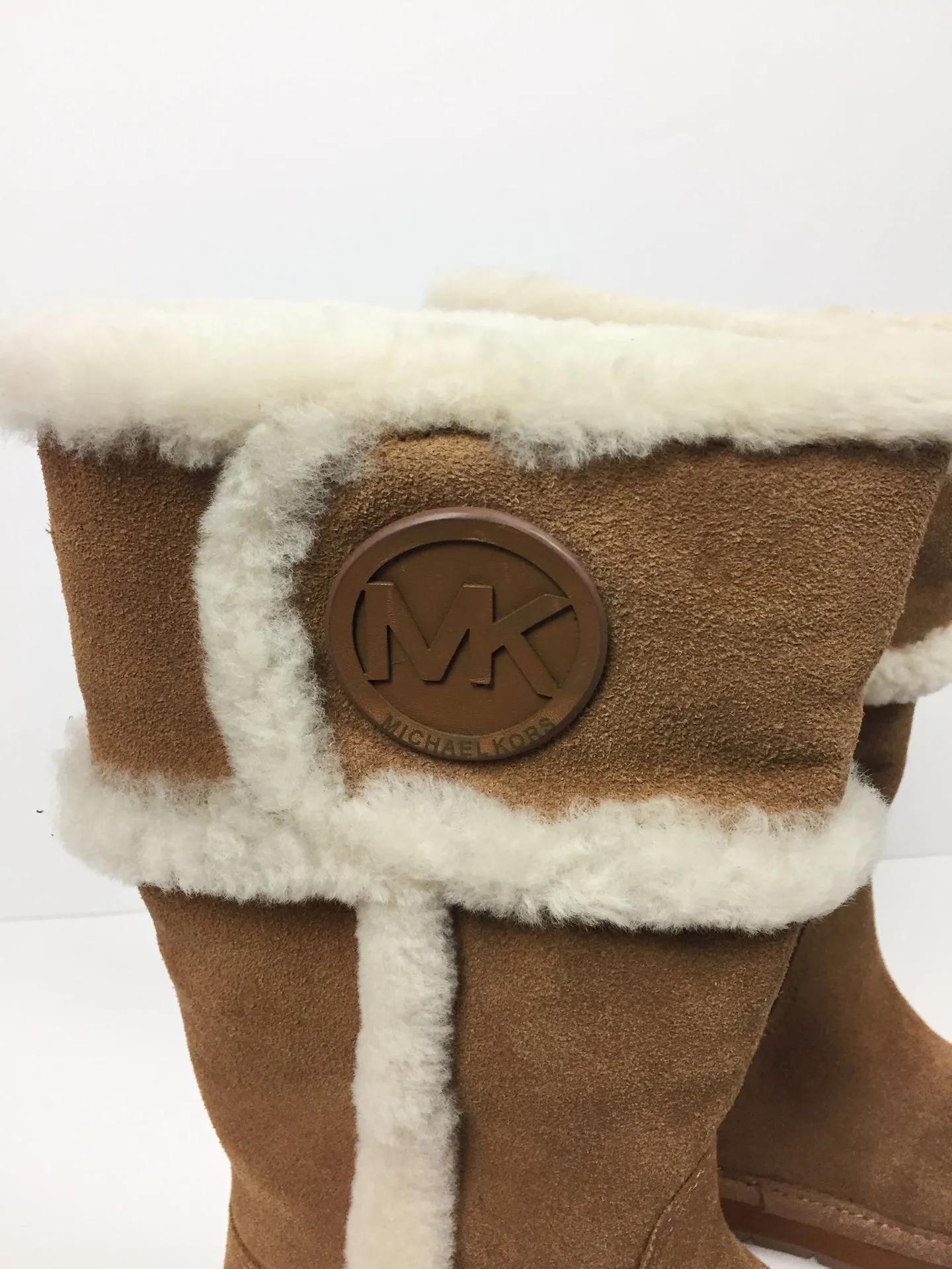 Michael Kors Shearling-Lined Suede/Fur Tall Winter Boots 6 NEW! $189