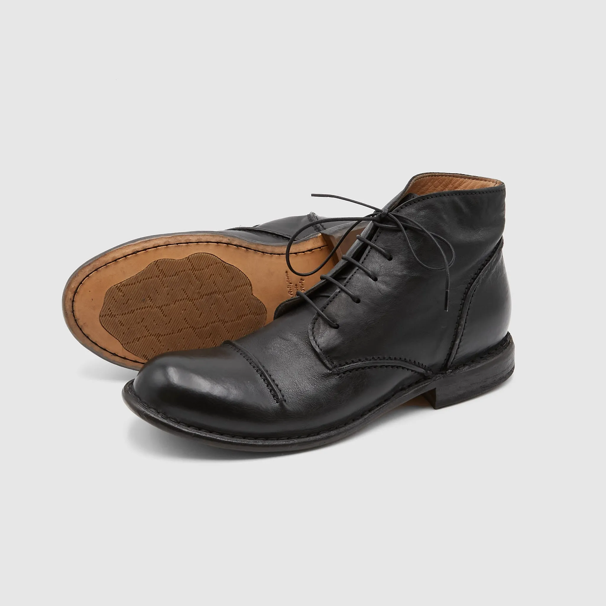 Moma Ladies Derby Lace-Up Ankle  Boots