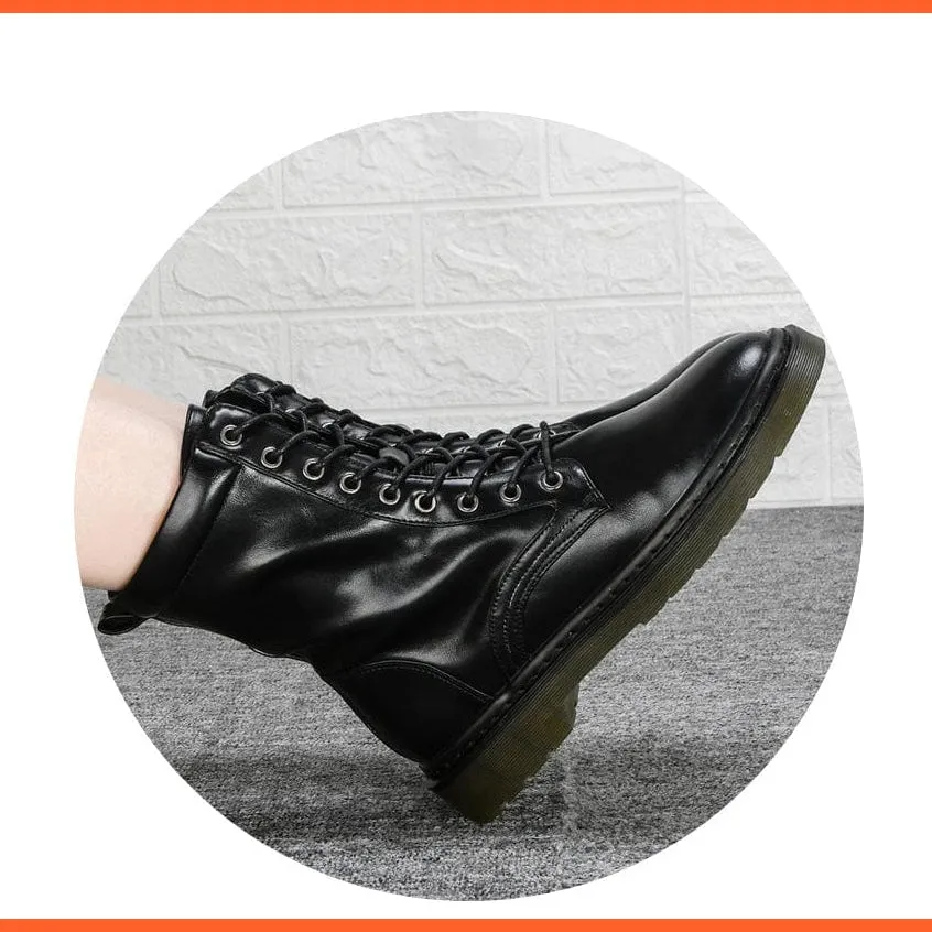 New Designers Ankle Boots | Women Plush Round Toe Lace Up Shoes