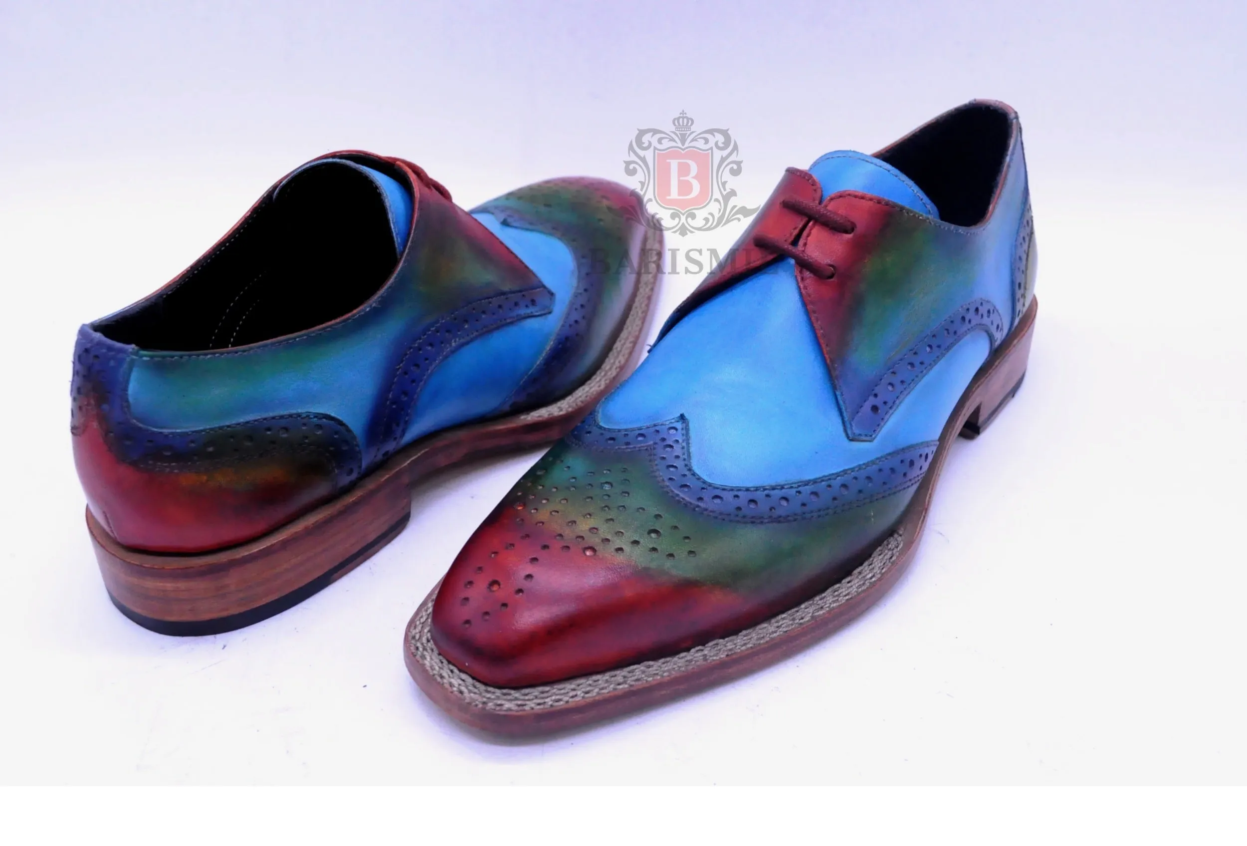 Porto- Blue Derby Shoes