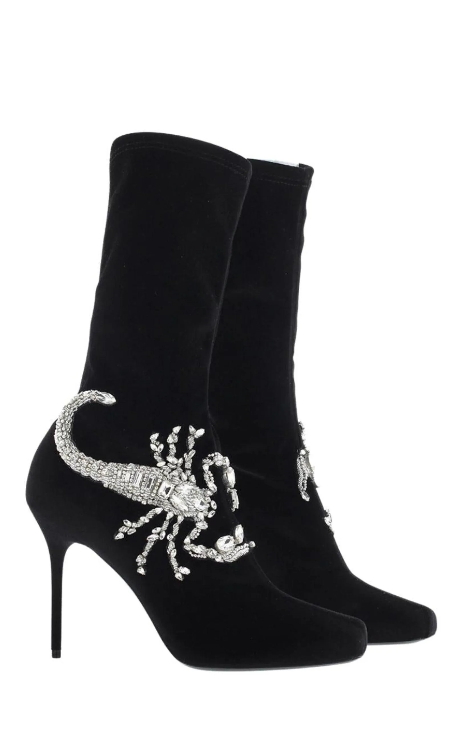 Scorpion Embellished Sock Boots