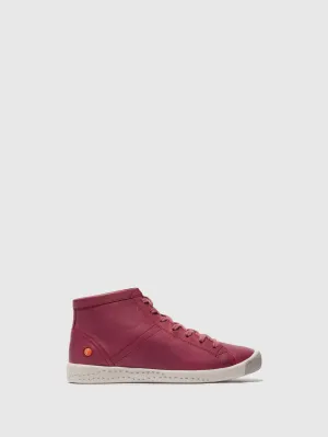 Softinos Women's ISLEEN268SOF Lace-up Ankle Boots Dark Red