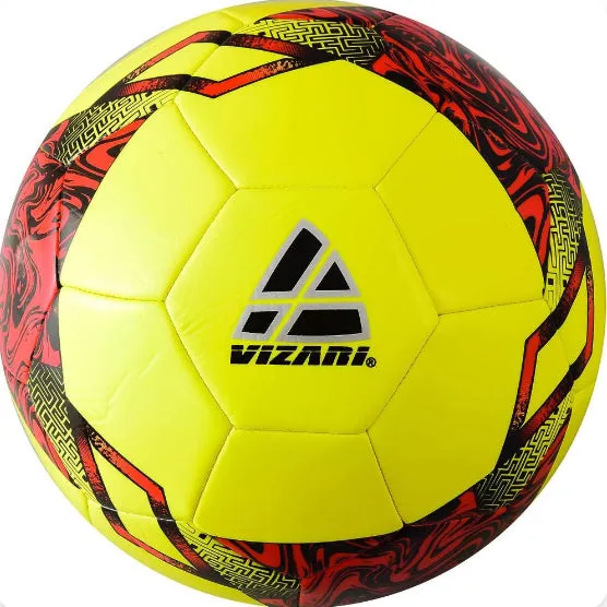 Vizari Toledo Soccer Ball-Neon Yellow/Red VZBL91793