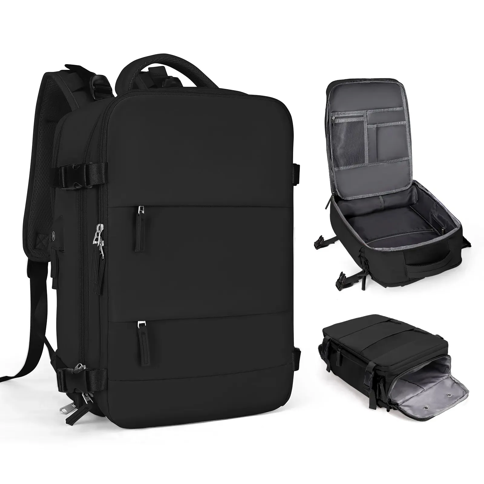 VoyagePro Waterproof Travel Backpack | Shoe Compartment | Anti-Theft Pockets | 37L   30L