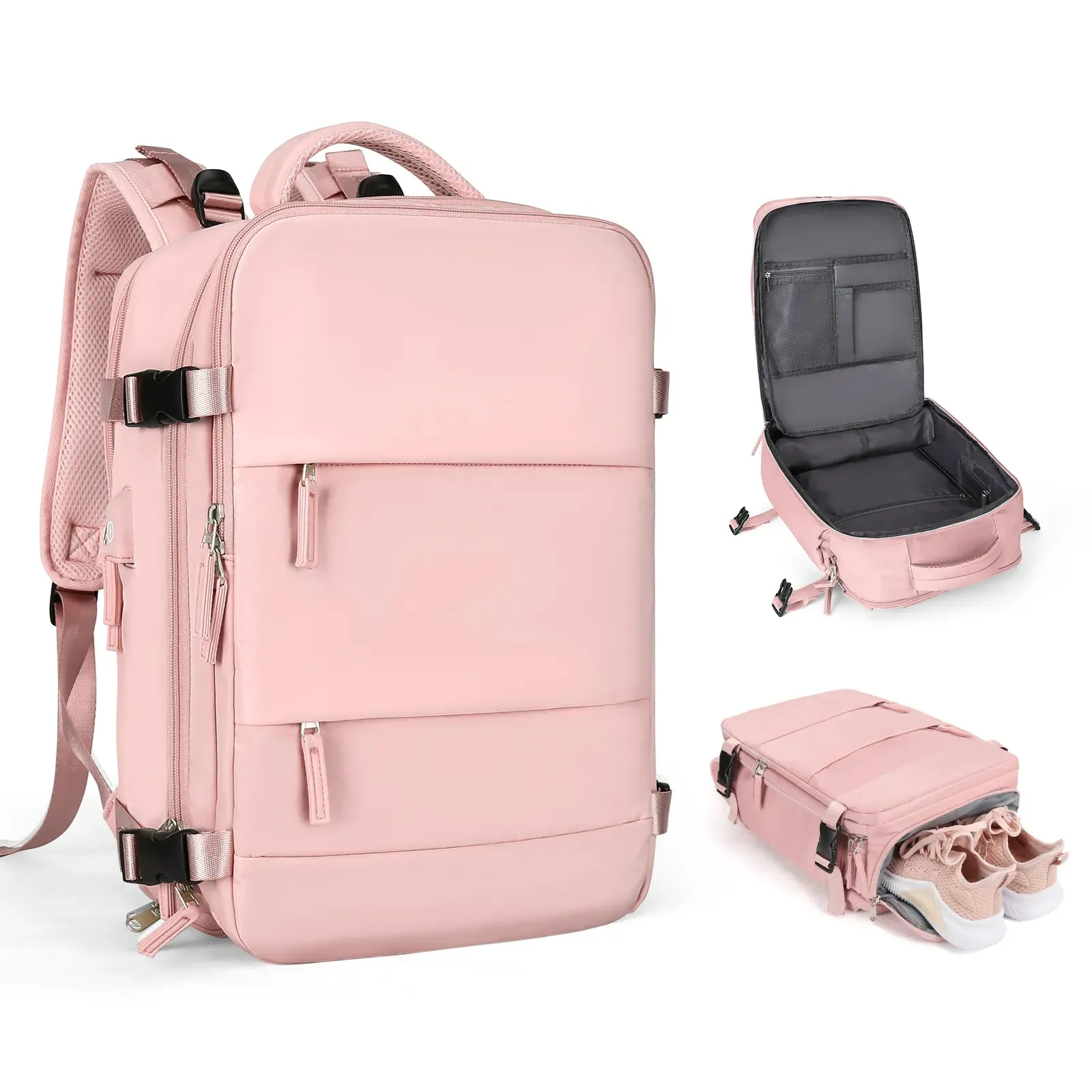 VoyagePro Waterproof Travel Backpack | Shoe Compartment | Anti-Theft Pockets | 37L   30L