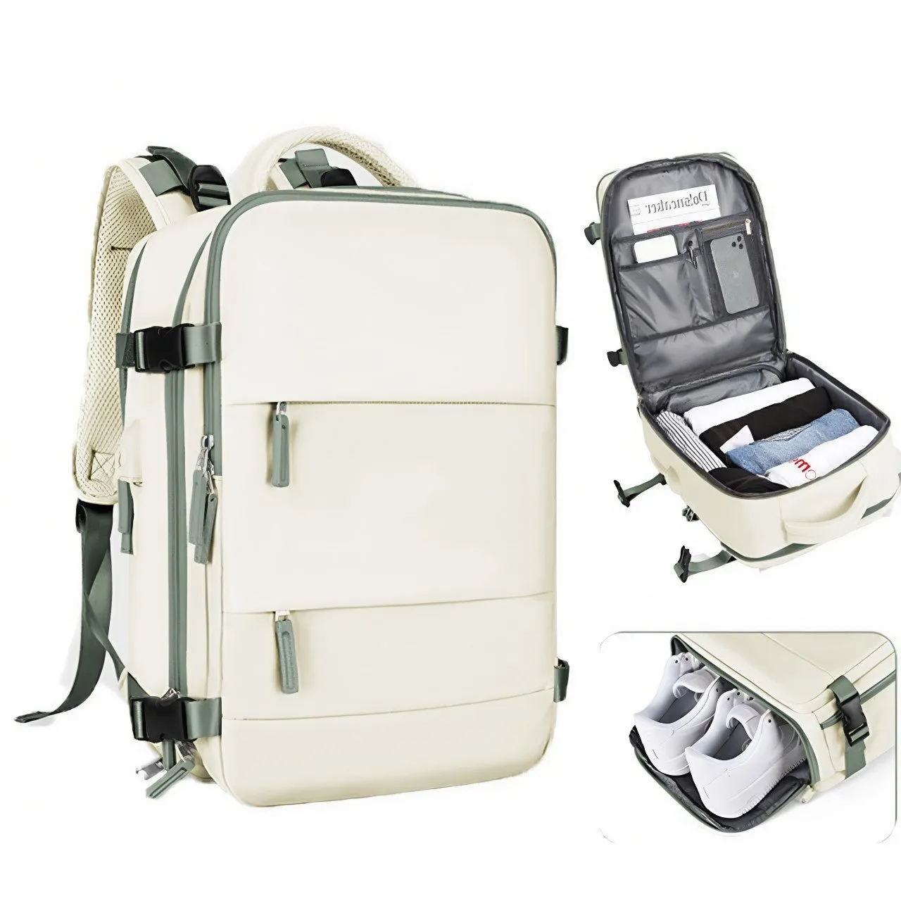 VoyagePro Waterproof Travel Backpack | Shoe Compartment | Anti-Theft Pockets | 37L   30L
