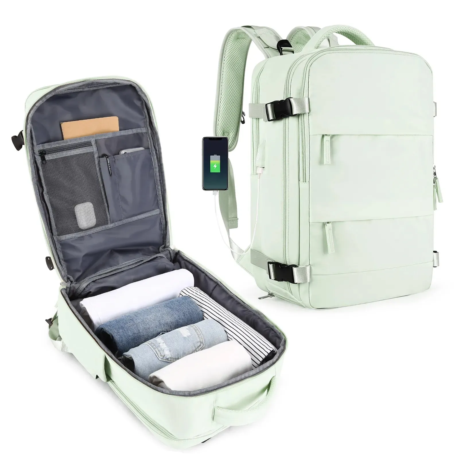 VoyagePro Waterproof Travel Backpack | Shoe Compartment | Anti-Theft Pockets | 37L   30L